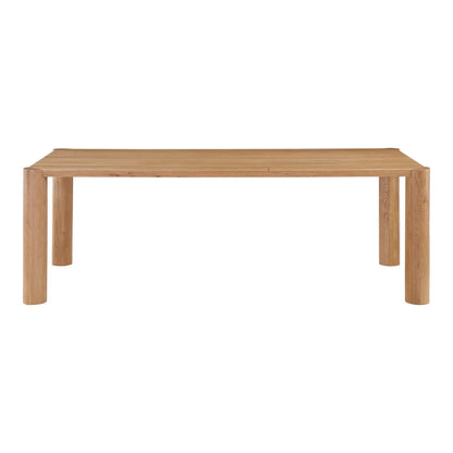 76" Solid Oak Wood Natural Rectangular Post Dining Table Dining Tables LOOMLAN By Moe's Home