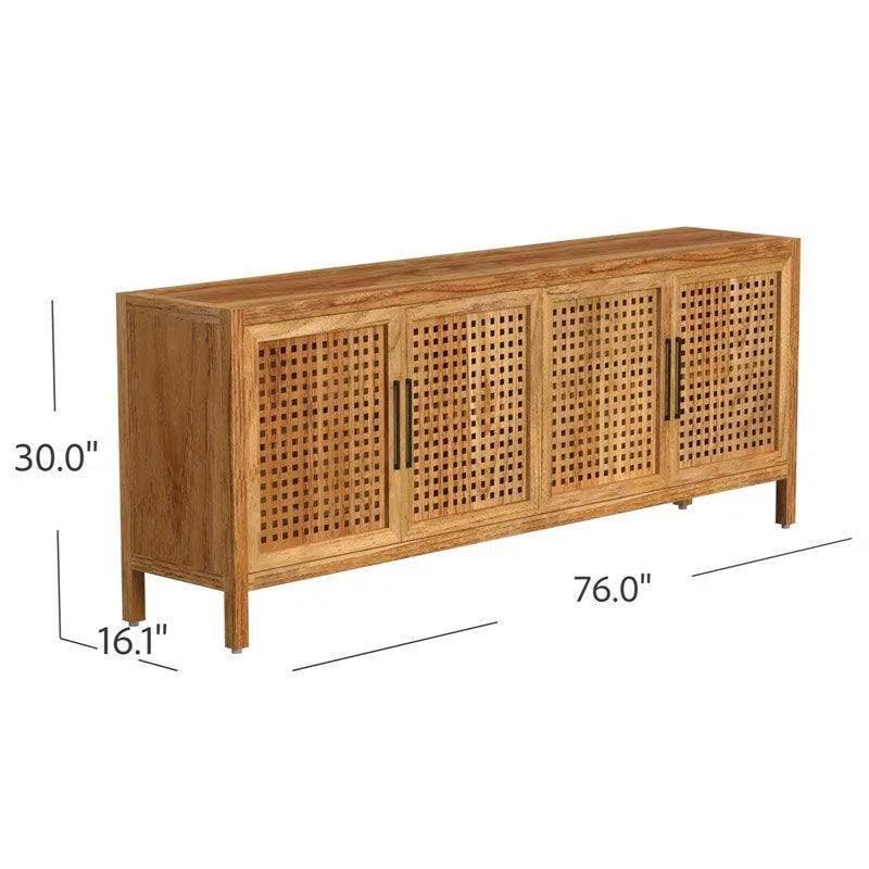 Bassett Mirror 76" Wood Credenza Front Doors