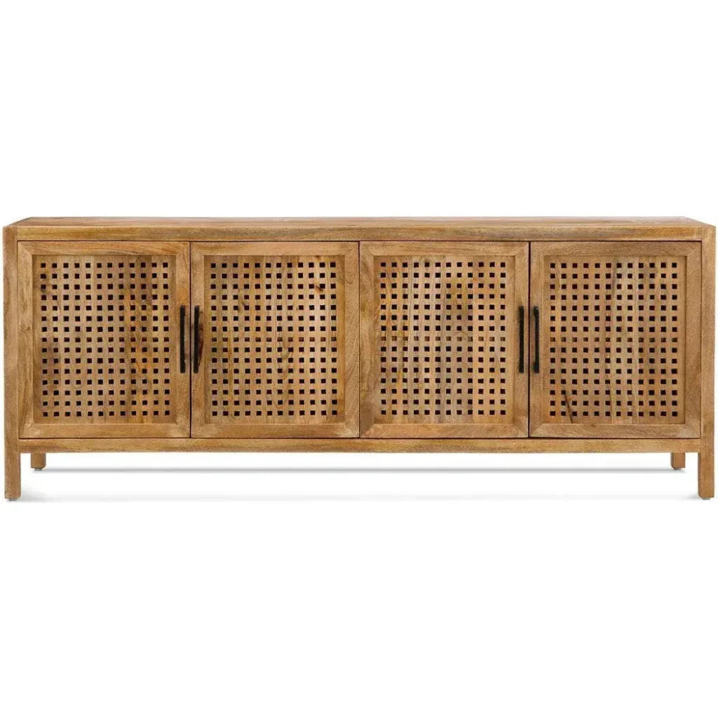 Bassett Mirror 76" Wood Credenza Front Doors