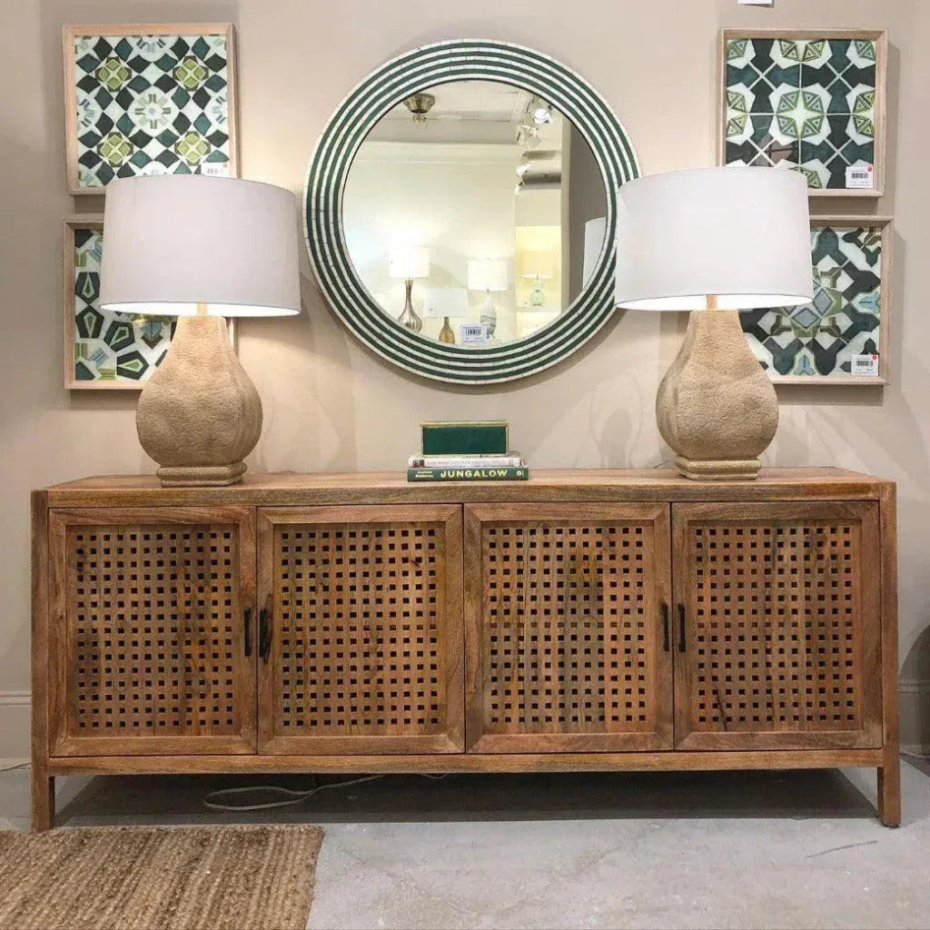 Bassett Mirror 76" Wood Credenza Front Doors