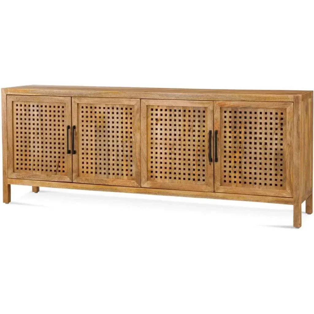 Bassett Mirror 76" Wood Credenza Front Doors