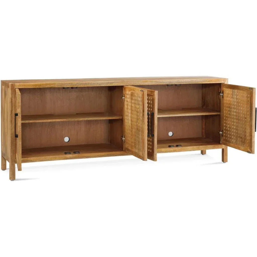 Bassett Mirror 76" Wood Credenza Front Doors