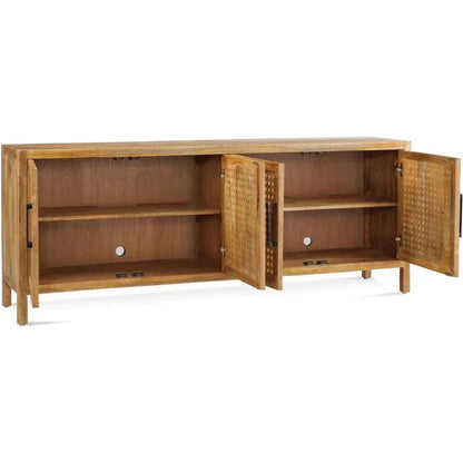 Bassett Mirror 76" Wood Credenza Front Doors
