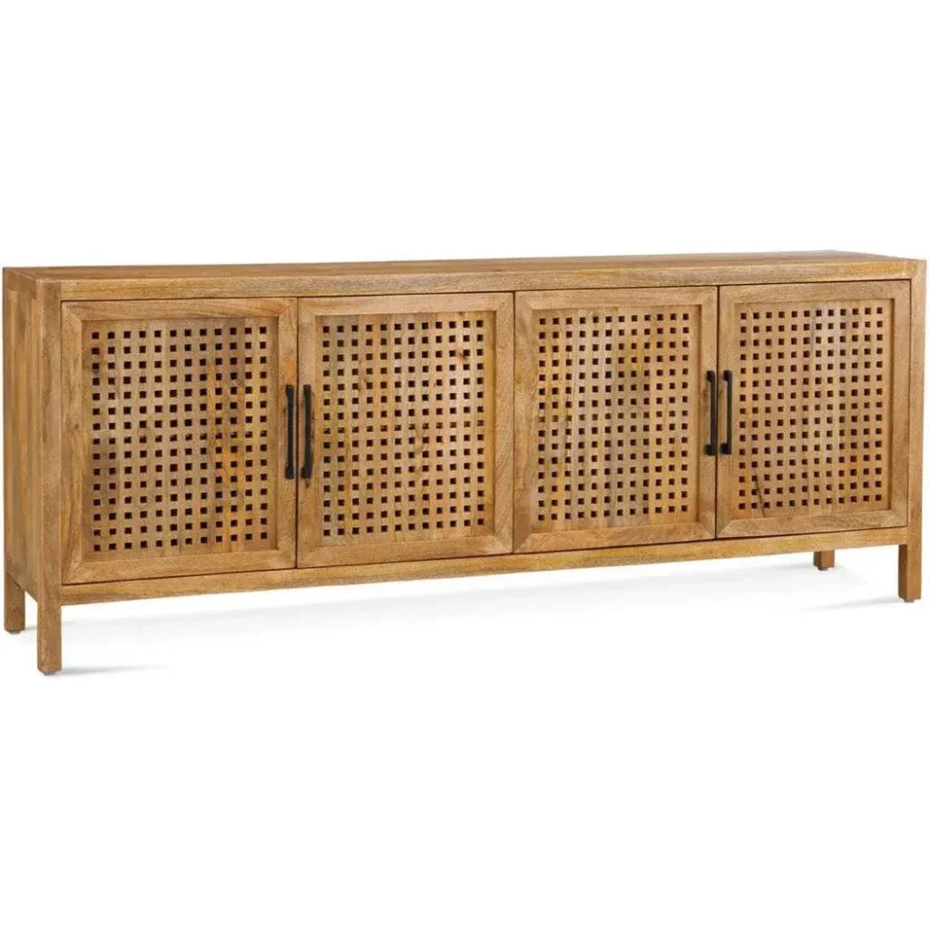Bassett Mirror 76" Wood Credenza Front Doors