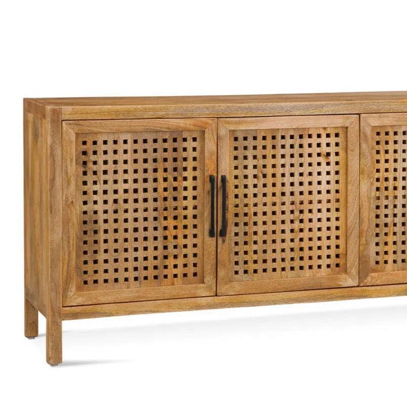 Bassett Mirror 76" Wood Credenza Front Doors