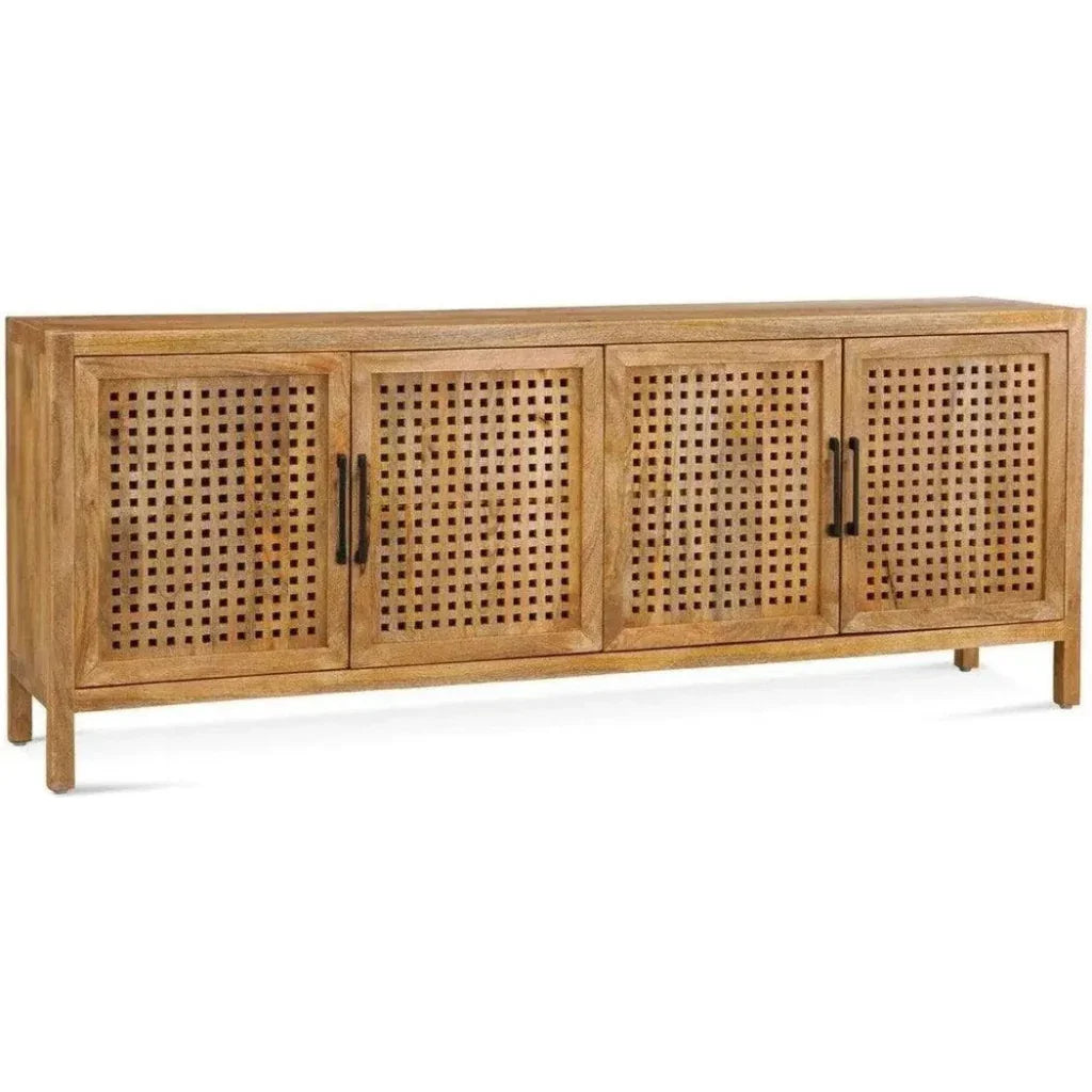Bassett Mirror 76" Wood Credenza Front Doors