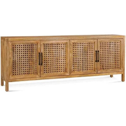 Bassett Mirror 76" Wood Credenza Front Doors