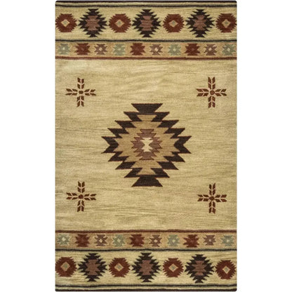 LOOMLAN Daxy Khaki Round Area Rugs