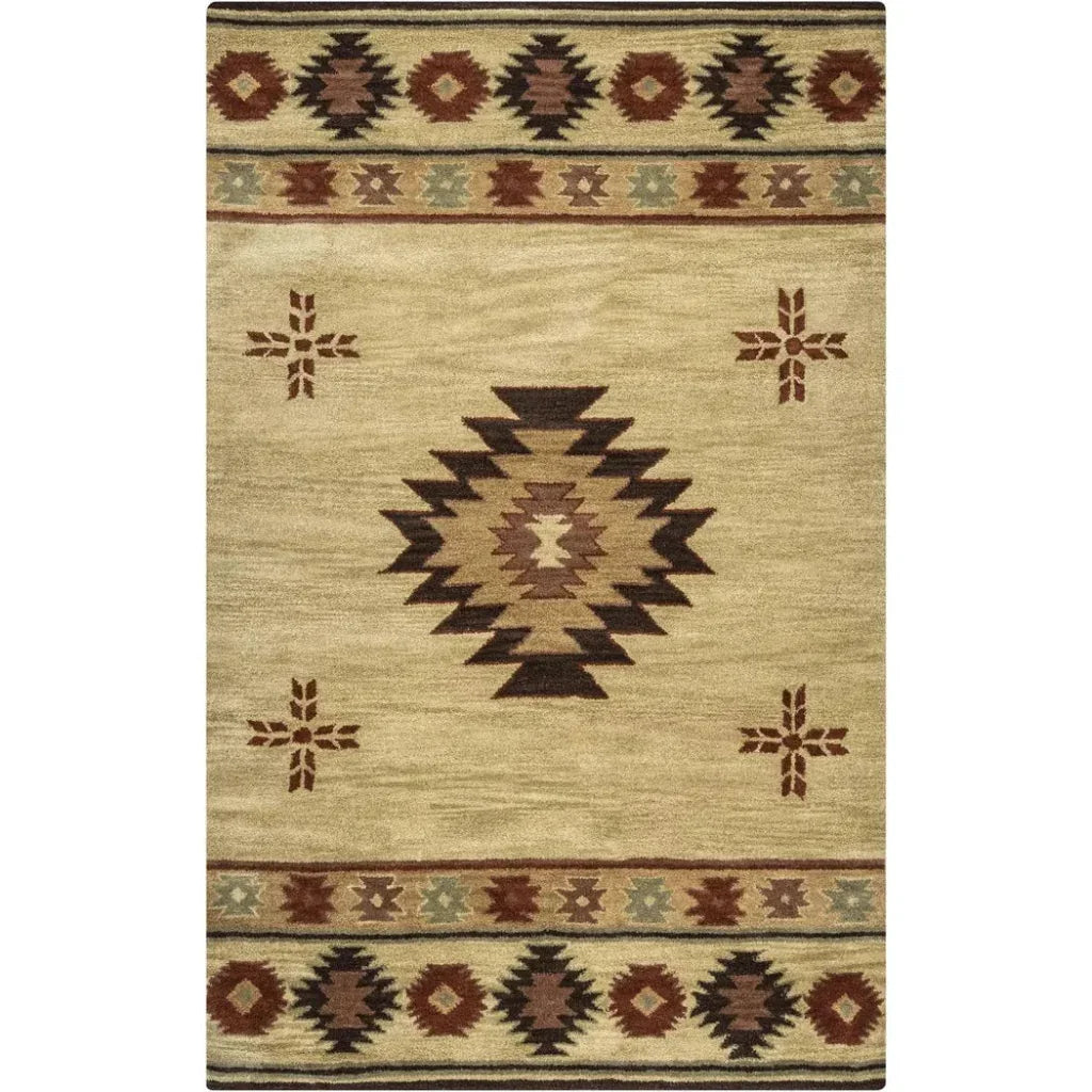 LOOMLAN Daxy Khaki Round Area Rugs