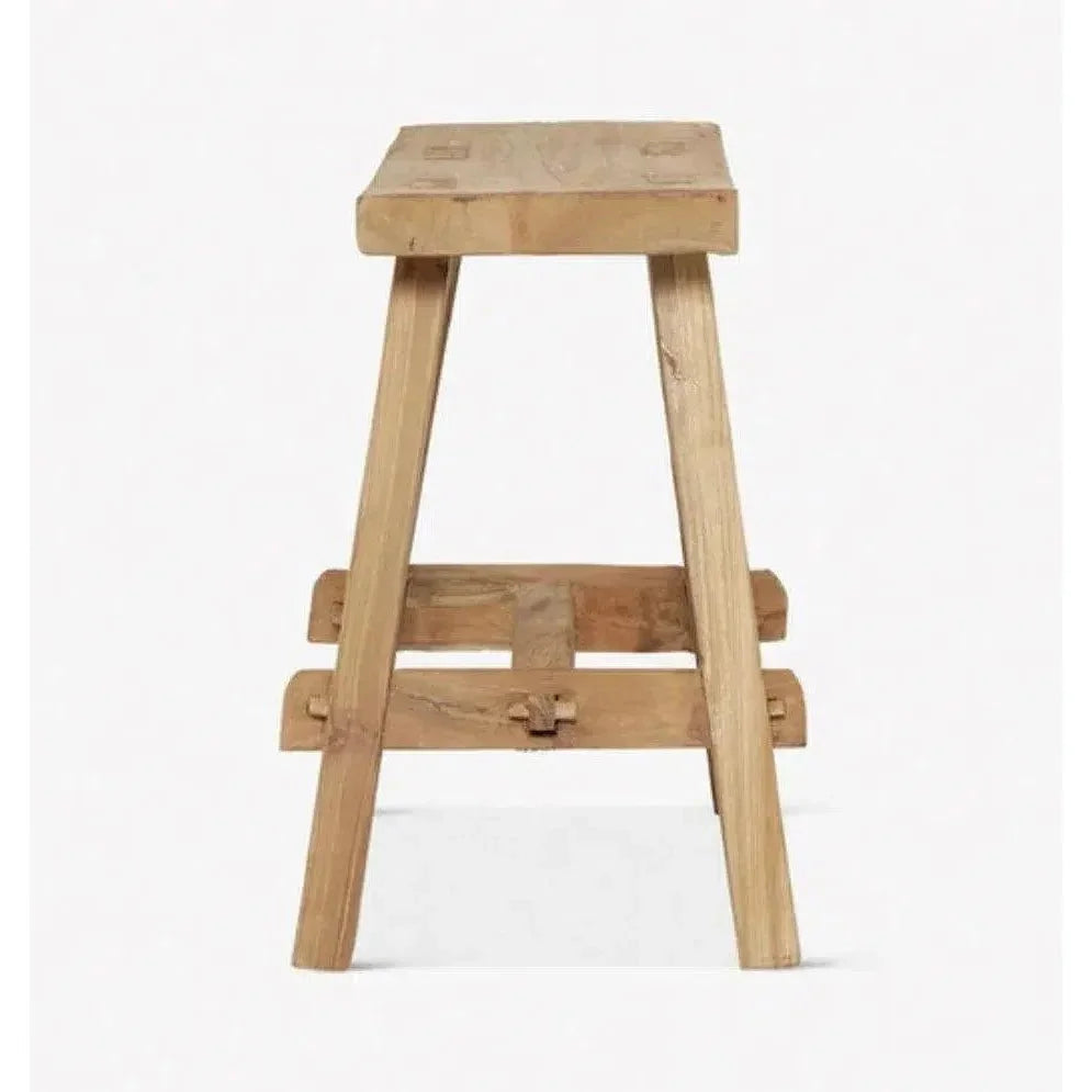 Scappler Reclaimed Teak Outdoor Stool -- view 3