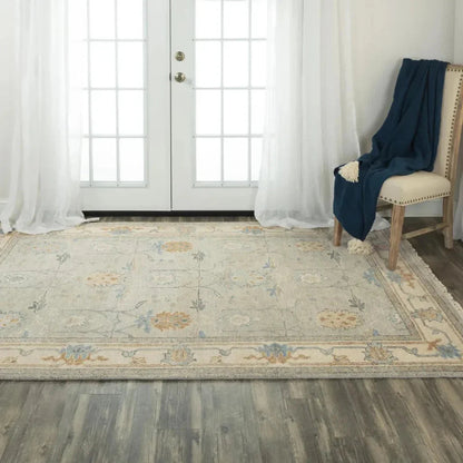 Aero Border Beige Large Area Rugs For Living Room -- beige