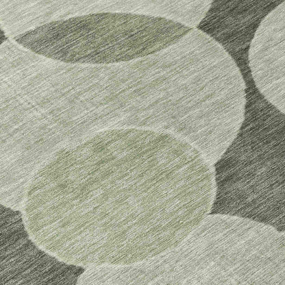 Jaelanor Green Washable Indoor-Outdoor Rug