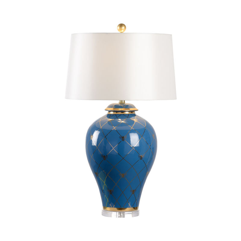 Chelsea House Ginger Jar Ceramic Made With Gold Accents Table Lamp