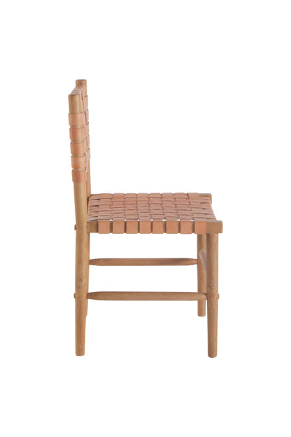 Perry Leather Armless Dining Chair -- view 9