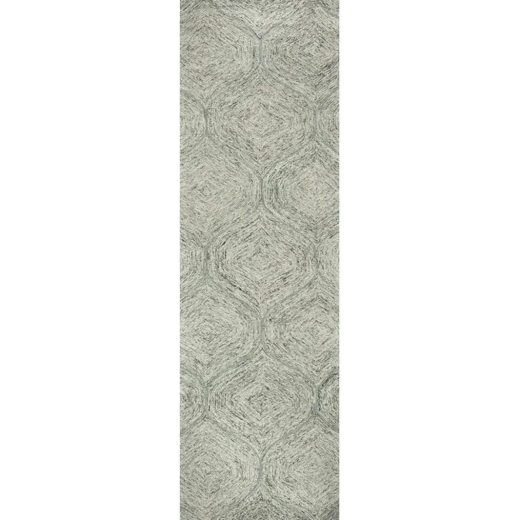 Chil Wool Green Hallway Kitchen Runner Rug