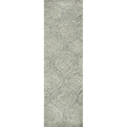 Chil Wool Green Hallway Kitchen Runner Rug