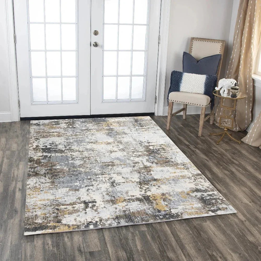 Bung Abstract Blue Large Area Rugs For Living Room -- blue