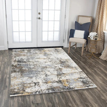Bung Abstract Blue Large Area Rugs For Living Room -- blue