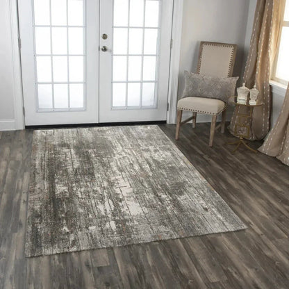 Alke Abstract Gray Large Area Rugs For Living Room -- gray