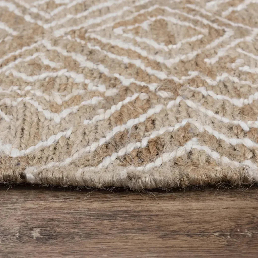 Aric Beige Jute Rug For Living Room -- beige