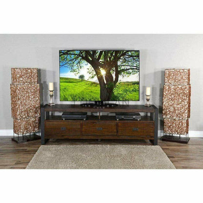 78" TV Stand Media Console Modern Rustic Industrial Cabinet TV Stands & Media Centers Sideboards and Things By Sunny D