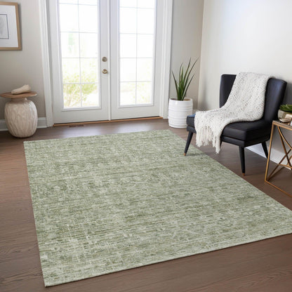 Irion Sage Washable Indoor-Outdoor Rug -- sage