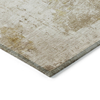 Kaelira Brown Washable Indoor-Outdoor Rug