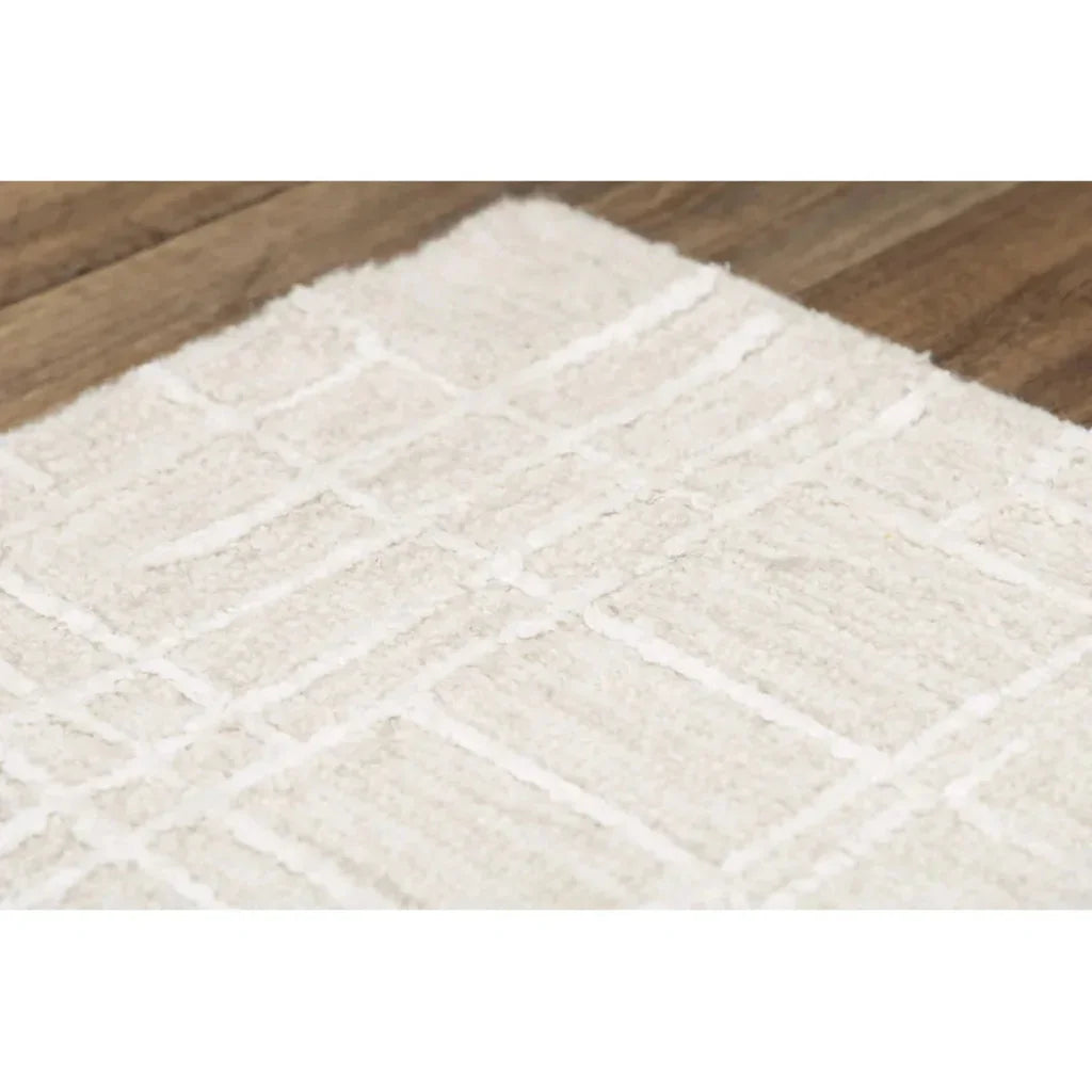 Babi Geometric Light Beige Area Rugs For Living Room -- beige