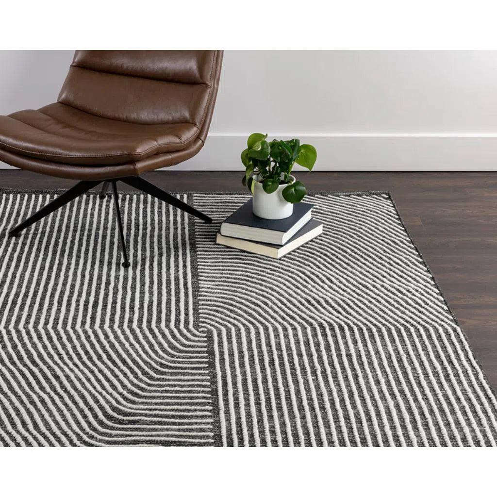 Serene Hand-Woven Cotton Rug -- view 2