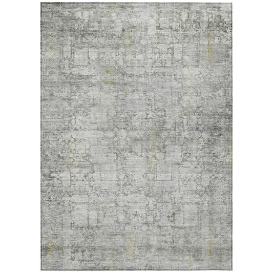 Kaelien Gray Washable Indoor-Outdoor Rug