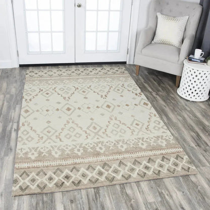 Carl Tribal Motif Natural Large Area Rugs -- natural