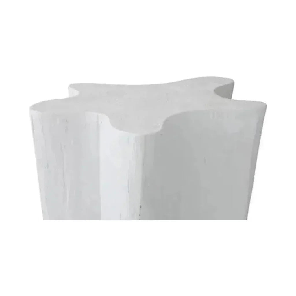 Naka Outdoor Live Edge White Side Table -- view 3