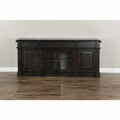 79" Black Walnut TV Stand Media Console or Buffet Server Buffets Sideboards and Things By Sunny D