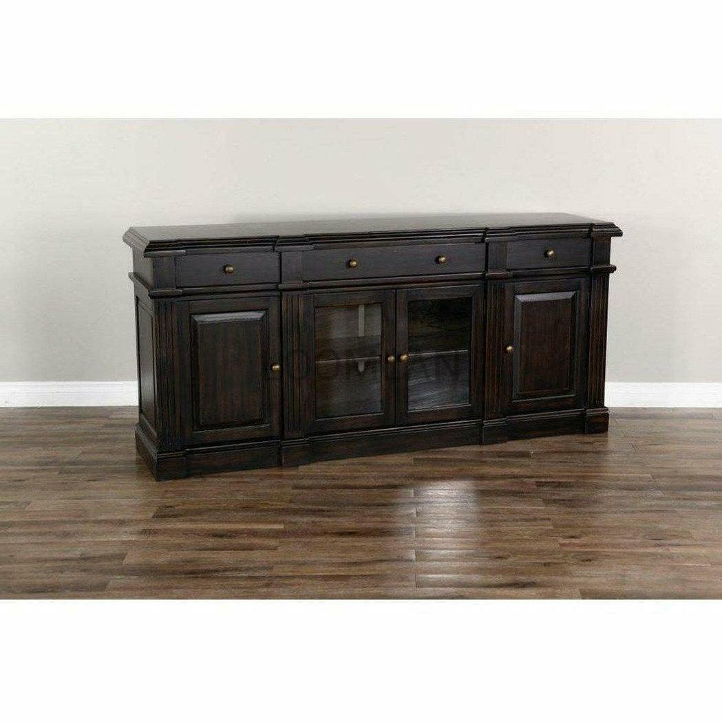 79" Black Walnut TV Stand Media Console or Buffet Server Buffets Sideboards and Things By Sunny D