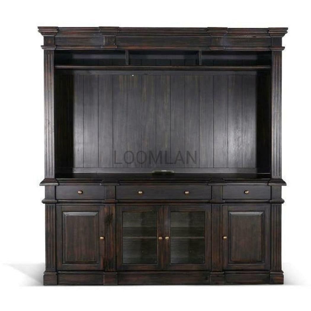 79" Black Walnut TV Stand Media Console or Buffet Server Buffets Sideboards and Things By Sunny D