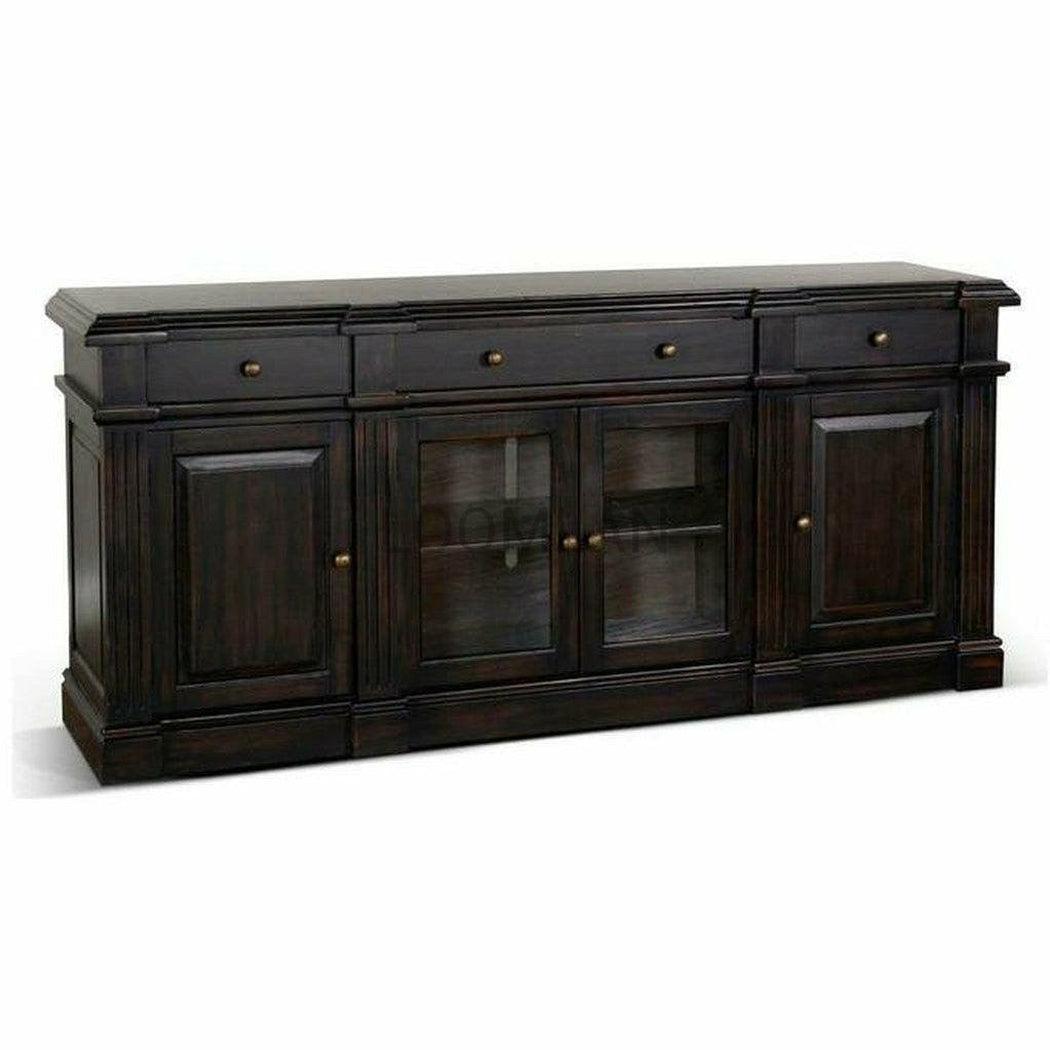 79" Black Walnut TV Stand Media Console or Buffet Server Buffets Sideboards and Things By Sunny D