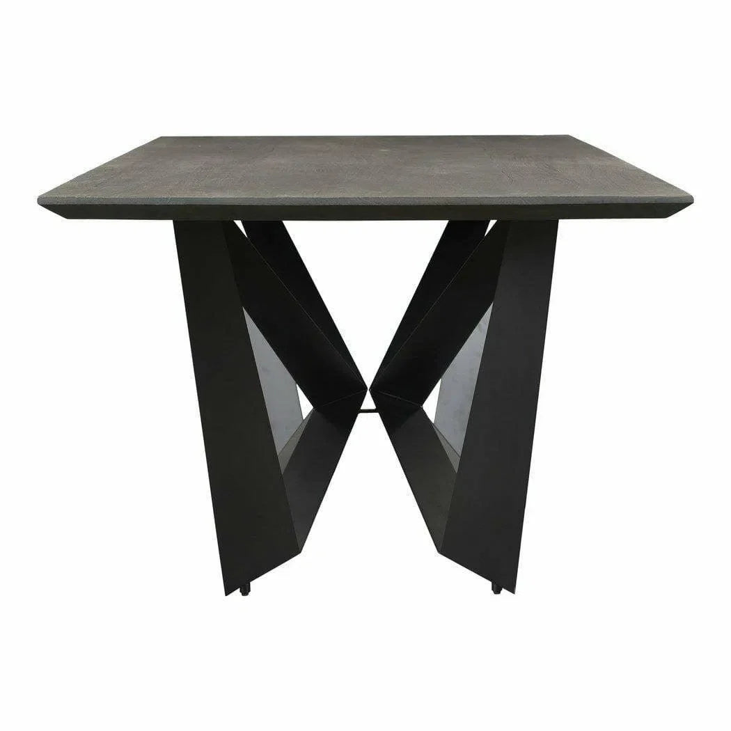 79 Charcoal Grey Dining Table Wood Top and Iron Legs Dining Tables LOOMLAN By Moe's Home