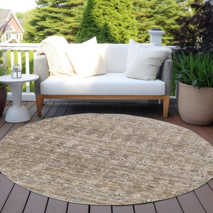 Irion Brown Washable Indoor-Outdoor Rug