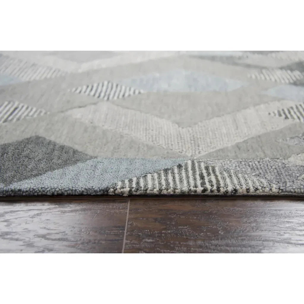 Bons Geometric Gray Large Area Rugs For Living Room - LOOMLAN - LOOMLAN - Area Rugs