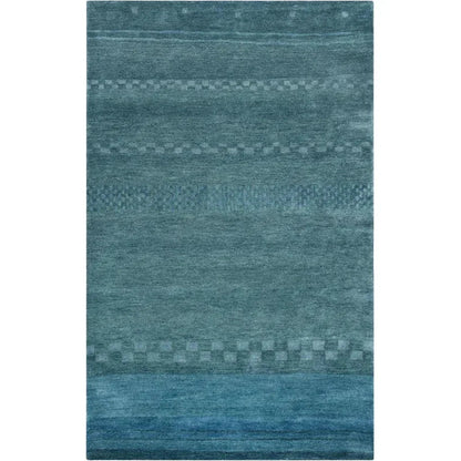 Bush Wool Blue Hallway Kitchen Runner Rug - LOOMLAN - LOOMLAN - Area Rugs