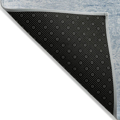 Kaelas Blue Washable Indoor-Outdoor Rug