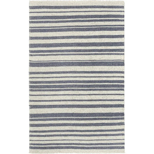 LOOMLAN Acum Stripe Blue Area Rugs
