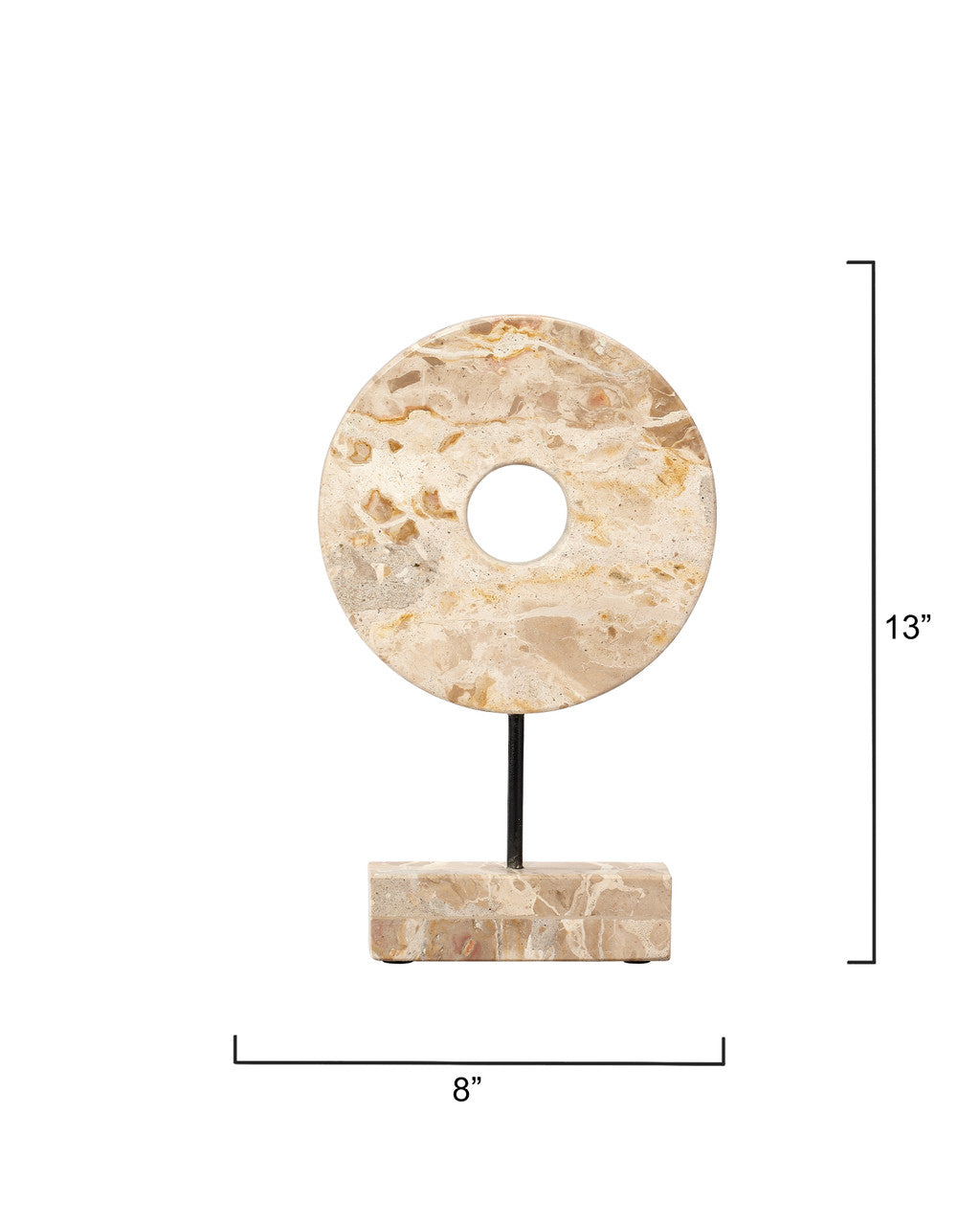 Soleil Marble and Iron Cream Stand