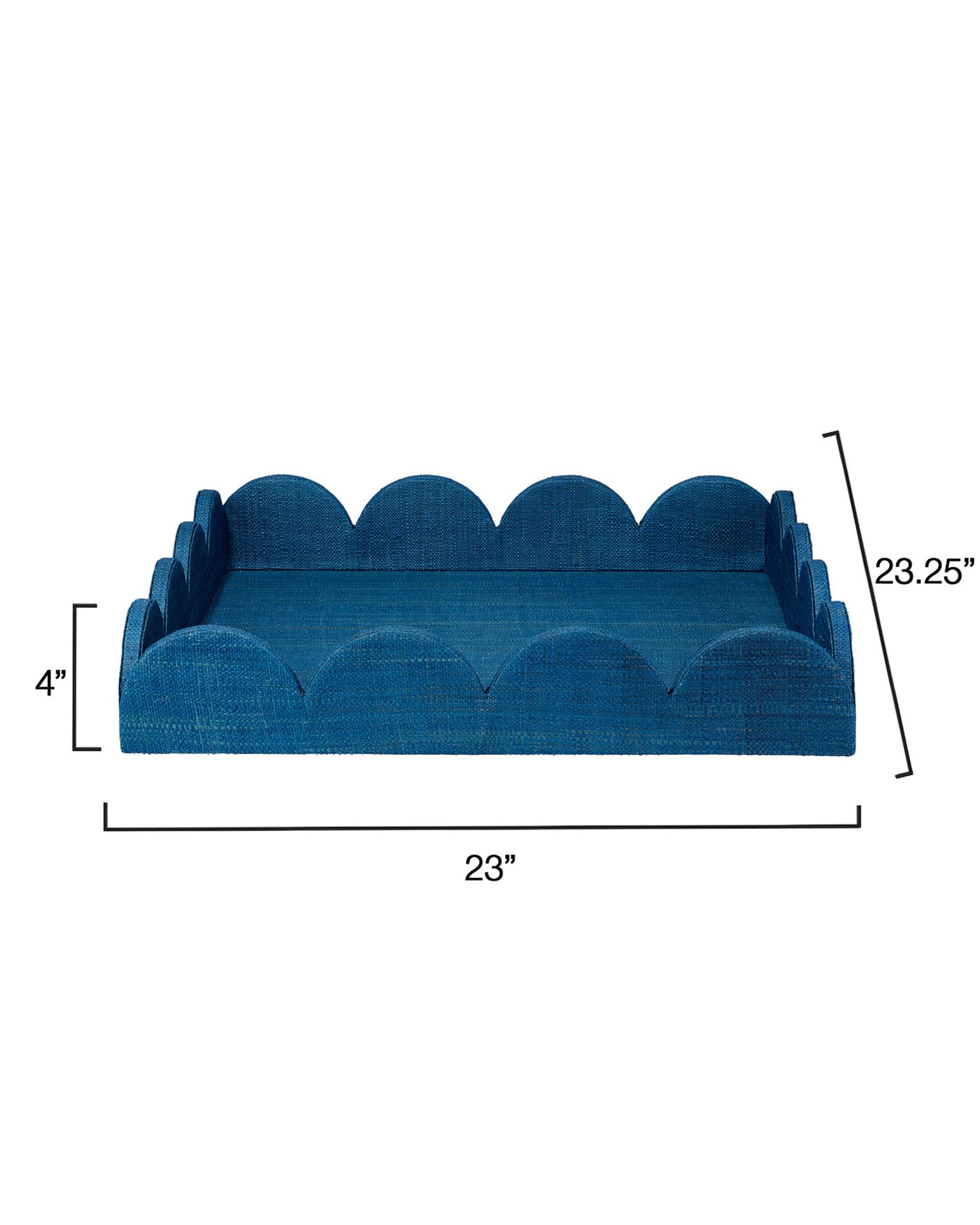 Wonderland Scalloped Decorative Tray Indigo Jamie Young