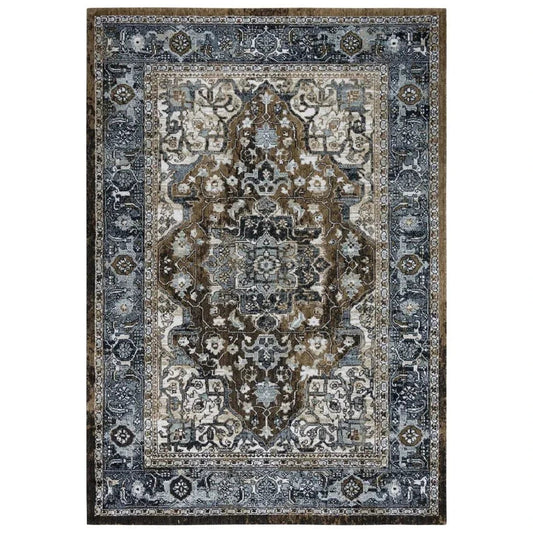LOOMLAN Bede Medallion Brown Large Area Rugs
