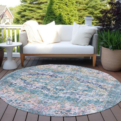 Jaelien Denim Washable Indoor-Outdoor Rug