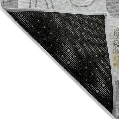 Aelira Gray Washable Indoor - Outdoor Rug - LOOMLAN - LOOMLAN Rugs - Outdoor Rugs