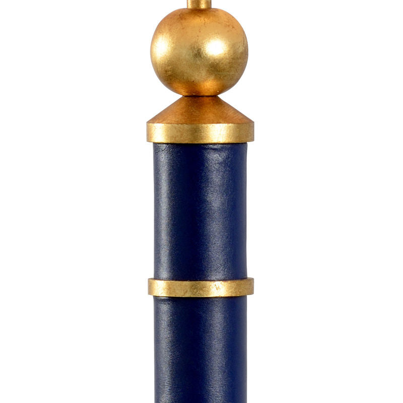 Chelsea House Leather Gold Accents Table Lamp