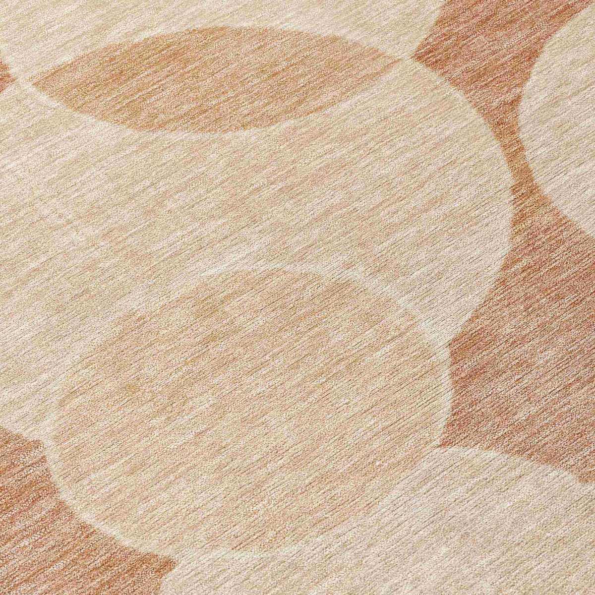 Jaelanor Orange Washable Indoor-Outdoor Rug