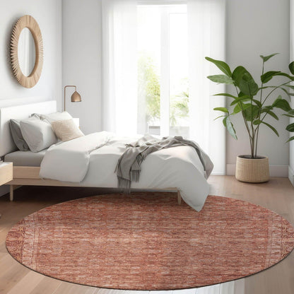 Kaelara Orange Washable Indoor-Outdoor Rug